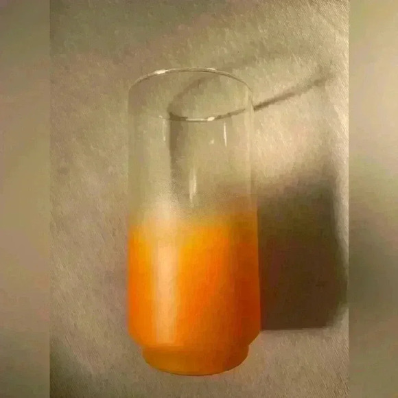 Citrus Blendo  Style Glass Libbey Satin Tumblers (2) - Picture 3 of 5